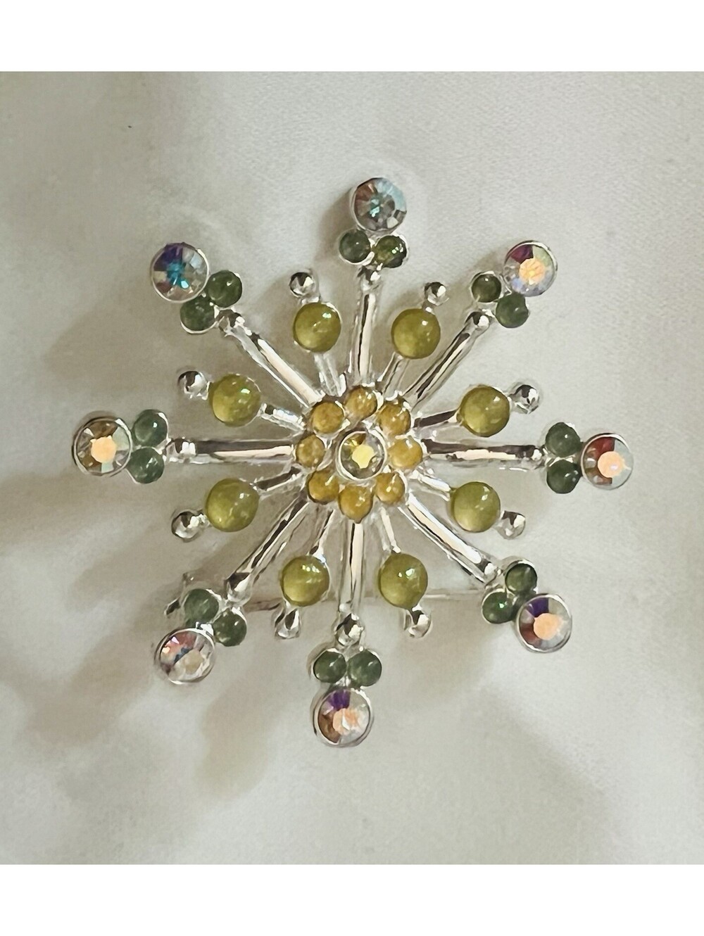 Vintage Anne Klein Rhinestone Starburst Brooch